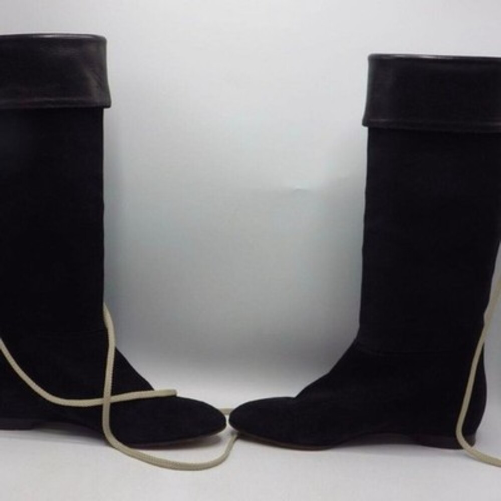 CHLOE Black Suede Boots - Over the Knee - IOB